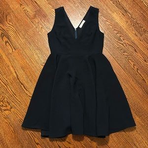 Sandro V Neck A Line Flowy Crepe Dress